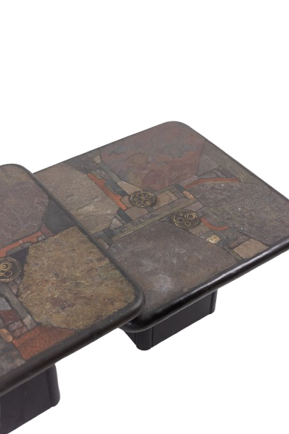 Pair of Brutalist Tables, Paul Reinier Kingma, 1970s. - Image 5