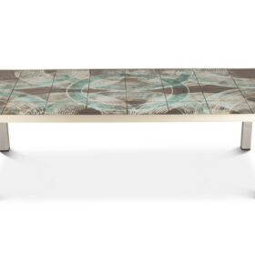 Coffee Table, with Ceramic and Chrome-plated Top. Circa 1970