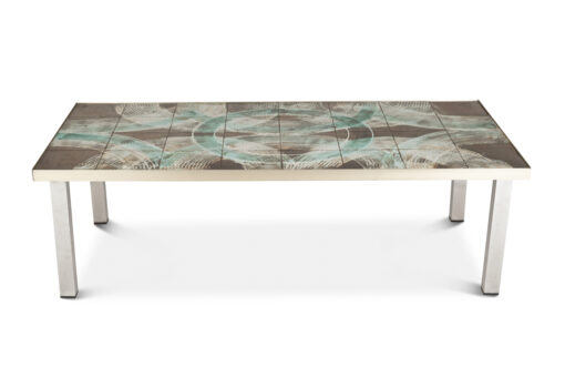 Coffee Table, with Ceramic and Chrome-plated Top. Circa 1970 - Image 5