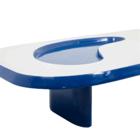 Organically Shaped Coffee Table, Contemporary.