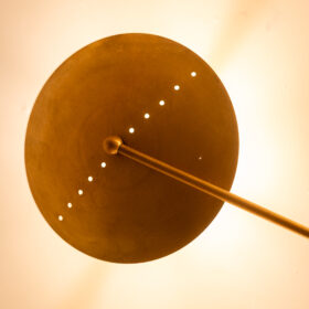 6-Light Wall Sconce in Patinated Brass, Contemporary Work
