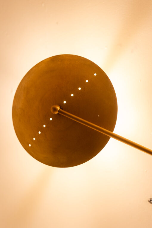 6-Light Wall Sconce in Patinated Brass, Contemporary Work - Image 6