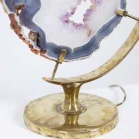 Bronze and Amethyst Lamp, 1970s.