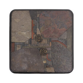 Pair of Brutalist Tables, Paul Reinier Kingma, 1970s.