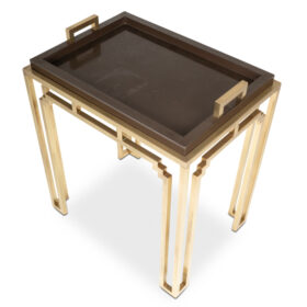 Serving Table, Maison Jansen, brass and melamine, 1970s