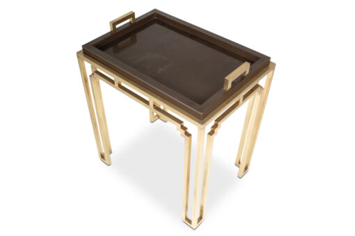 Serving Table, Maison Jansen, brass and melamine, 1970s - Image 6