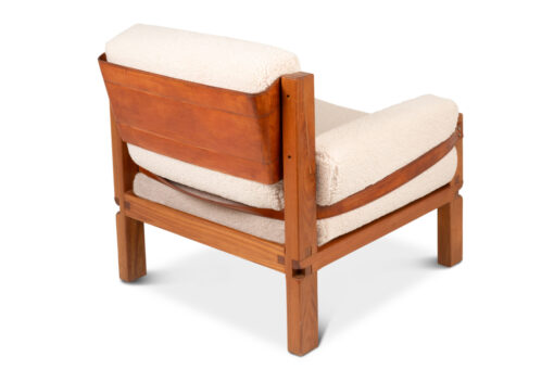 Pair of Pierre Chapo Armchairs- detail of back- Styylish