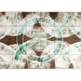 Coffee Table, with Ceramic and Chrome-plated Top. Circa 1970