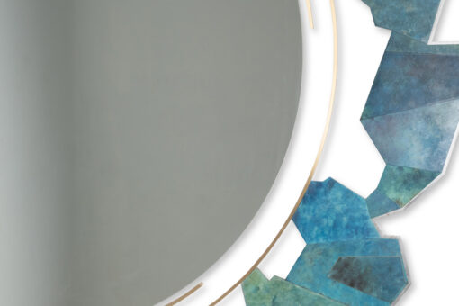 Bronze and Oxidized Brass Mirror, Contemporary. - Image 6