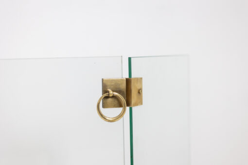 Glass and Bronze Fire Screen, Jacques Adnet, 1950s. - Image 7