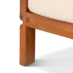Pair of Pierre Chapo Armchairs- detail of leg- Styylish