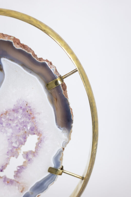 Bronze and Amethyst Lamp, 1970s. - Image 8