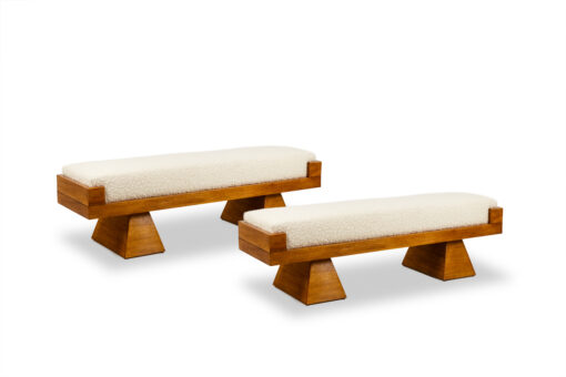 Blond Ash Bench, Italian Artisanal Work, Contemporary. - Image 10