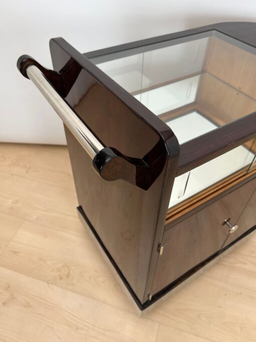 Art Deco Rolling Bar Cart , France circa 1930 - Image 12