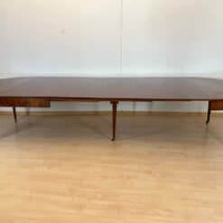 Empire or Biedermeier Dining Table, Walnut, Brass, Expandable, Swiss circa 1810 - Image 13