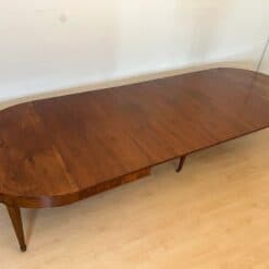 Empire or Biedermeier Dining Table, Walnut, Brass, Expandable, Swiss circa 1810 - Image 14