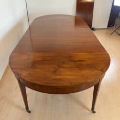 Empire or Biedermeier Dining Table, Walnut, Brass, Expandable, Swiss circa 1810 - Image 16