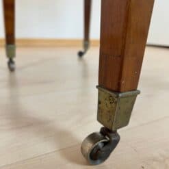 Empire or Biedermeier Dining Table, Walnut, Brass, Expandable, Swiss circa 1810 - Image 20