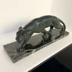 Alternative view of Art Deco Bronze Panther, Signed Secondo, France circa 1930
