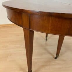 Empire or Biedermeier Dining Table, Walnut, Brass, Expandable, Swiss circa 1810 - Image 4