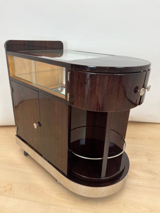 Art Deco Rolling Bar Cart , France circa 1930 - Image 7