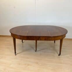 Empire or Biedermeier Dining Table, Walnut, Brass, Expandable, Swiss circa 1810 - Image 8