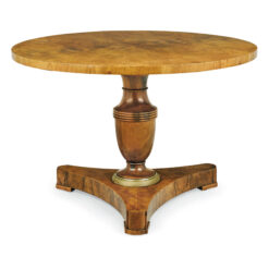 Biedermeier Walnut Pedestal Table, Vienna, c. 1825.