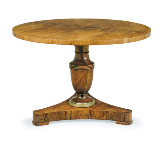 Biedermeier Walnut Pedestal Table, Vienna, c. 1825. - Image 2