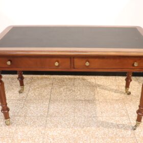 Small Italian Mahogany Desk, 19th Century