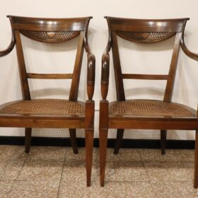 Pair of Directoire Armchairs, Italy 1800
