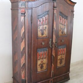 Tyrolean Antique Hand-Painted Wardrobe dated 1828