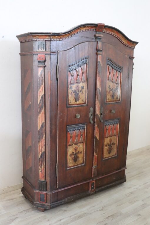 Tyrolean Antique Hand-Painted Wardrobe dated 1828 - Image 2