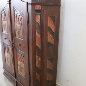 Tyrolean Antique Hand-Painted Wardrobe dated 1828