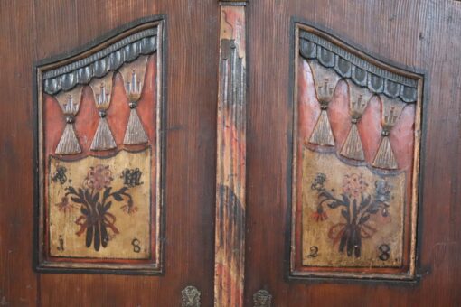 Tyrolean Antique Hand-Painted Wardrobe dated 1828 - Image 4