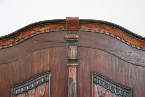 Tyrolean Antique Hand-Painted Wardrobe dated 1828 - Image 5