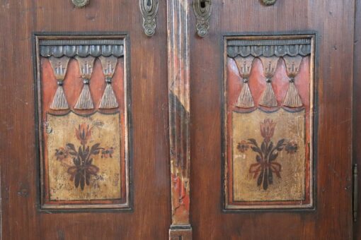 Tyrolean Antique Hand-Painted Wardrobe dated 1828 - Image 6