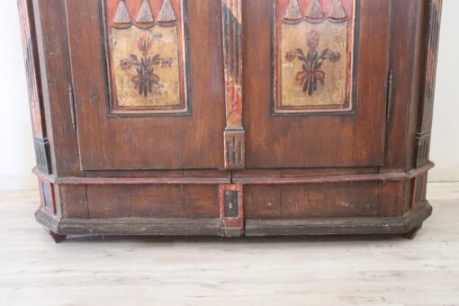 Tyrolean Antique Hand-Painted Wardrobe dated 1828 - Image 7