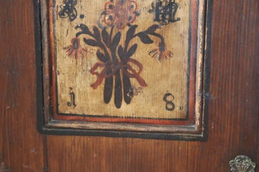 Tyrolean Antique Hand-Painted Wardrobe dated 1828 - Image 16