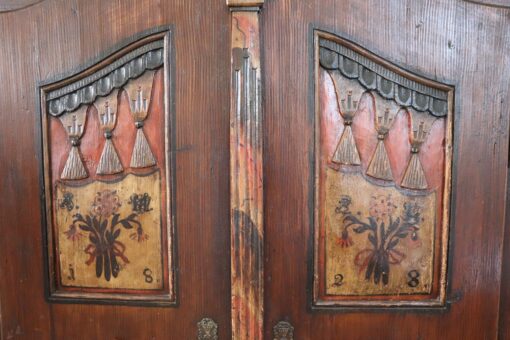 Tyrolean Antique Hand-Painted Wardrobe dated 1828 - Image 17