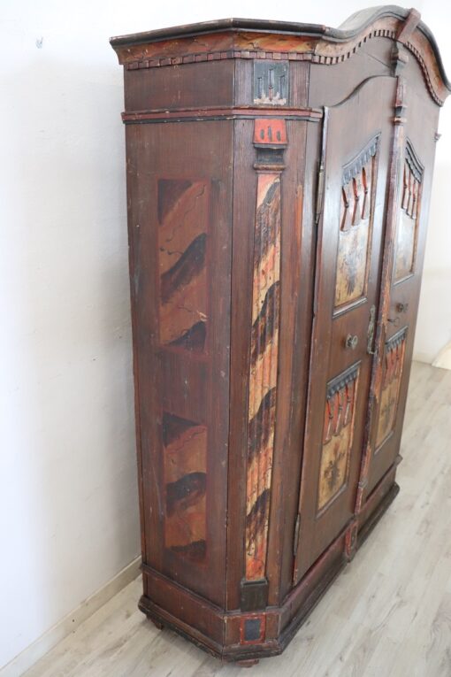 Tyrolean Antique Hand-Painted Wardrobe dated 1828 - Image 18