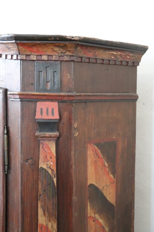 Tyrolean Antique Hand-Painted Wardrobe dated 1828 - Image 19