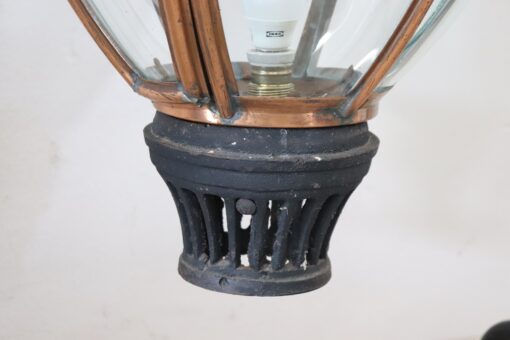 Pair of Very Large Copper and Glass Lanterns, Italy 1940s - Image 8