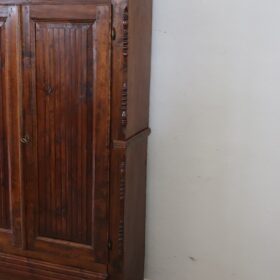 19th Century Italian Louis Philippe Solid Poplar Wood Antique Wardrobe, Armoire