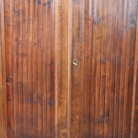 19th Century Italian Louis Philippe Solid Poplar Wood Antique Wardrobe, Armoire