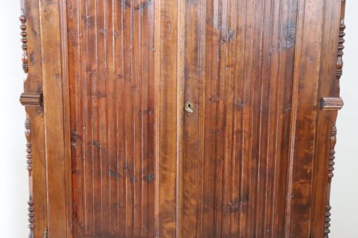 19th Century Italian Louis Philippe Solid Poplar Wood Antique Wardrobe, Armoire - Image 5