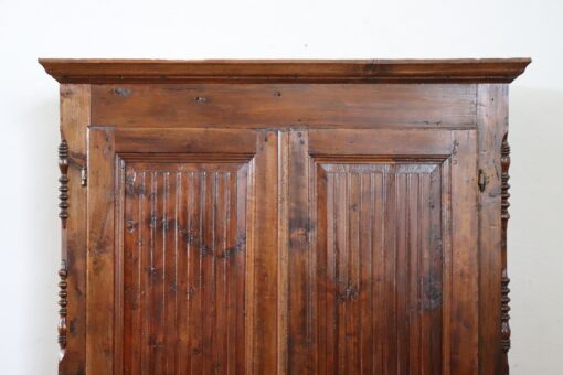19th Century Italian Louis Philippe Solid Poplar Wood Antique Wardrobe, Armoire - Image 6