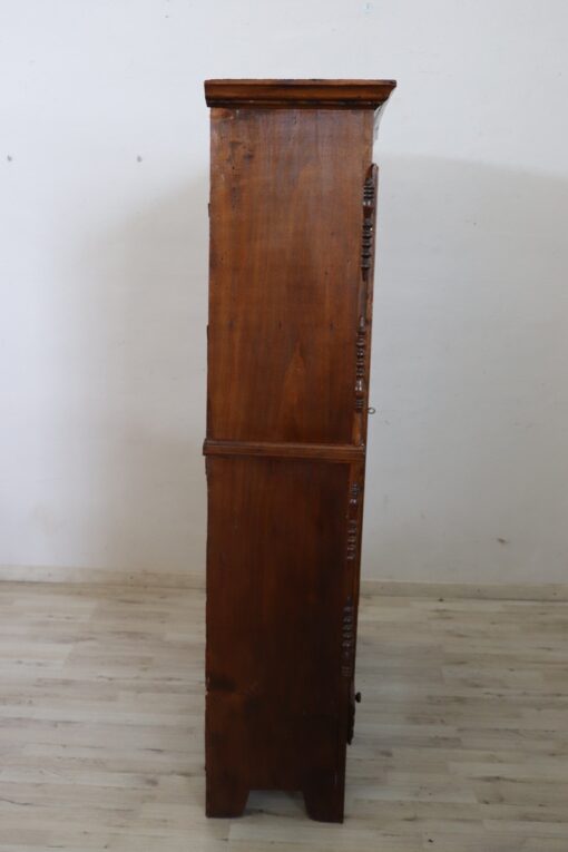 19th Century Italian Louis Philippe Solid Poplar Wood Antique Wardrobe, Armoire - Image 11