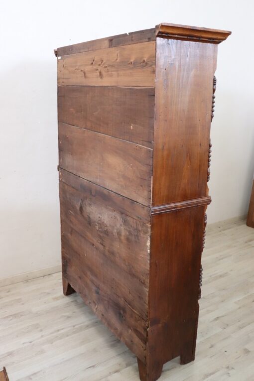 19th Century Italian Louis Philippe Solid Poplar Wood Antique Wardrobe, Armoire - Image 12