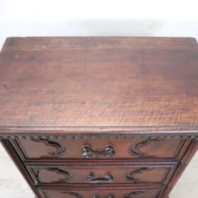 Rare 18th Century Italian Tuscany Solid Walnut Antique Nightstand