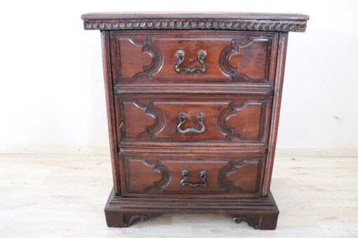 Rare 18th Century Italian Tuscany Solid Walnut Antique Nightstand - Image 6
